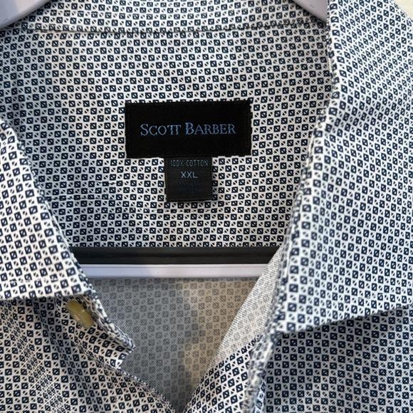 Scott Barber 2XL 100% cotton small patterned button down - Picture 1 of 7
